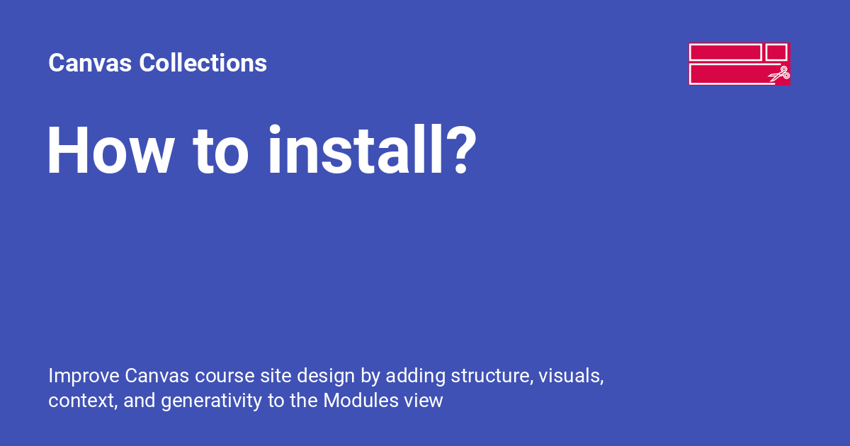 How to install? Canvas Collections