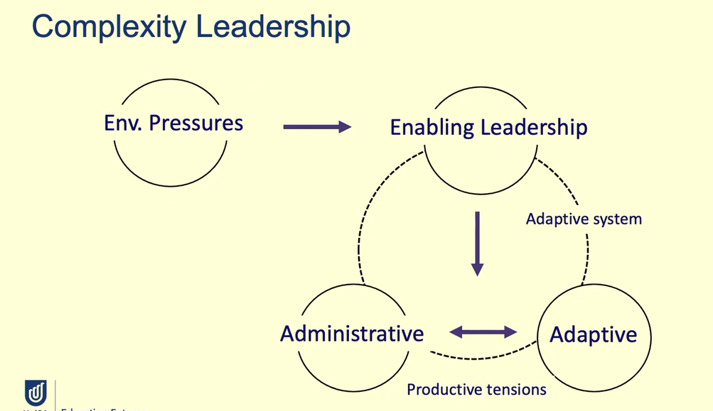 Dawson's take on complexity leadership adapted from Uhl-Bien