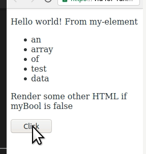 Dynamically changing component display